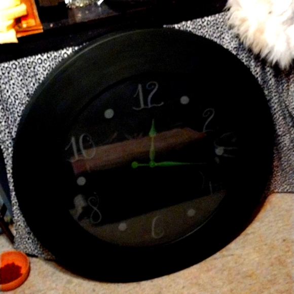 37" clock hand made original black and green - Picture 1 of 2